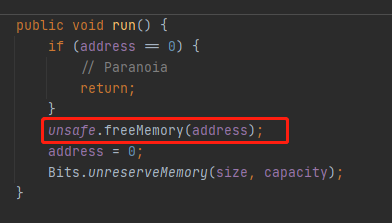 Unsafe.freeMemory(long)的实际应用